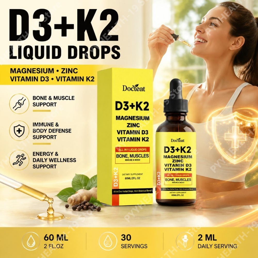 Vitamin D3 K2 Drop - Docteat D3+K2 жидкие капли с магнием,