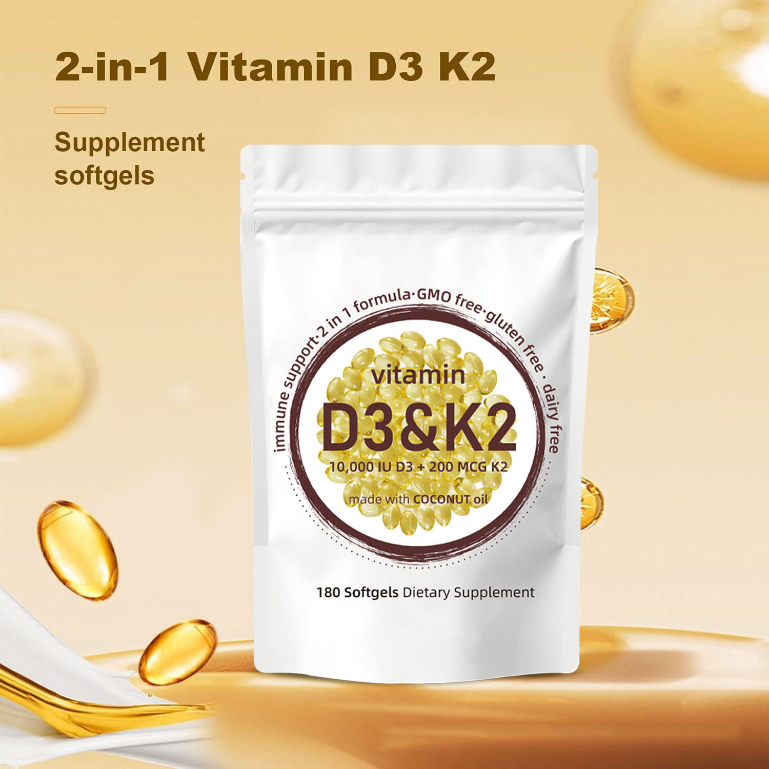 Мягкие капсулы с витамином D3  – обзор и цена Vitamin D3 K2 Drop