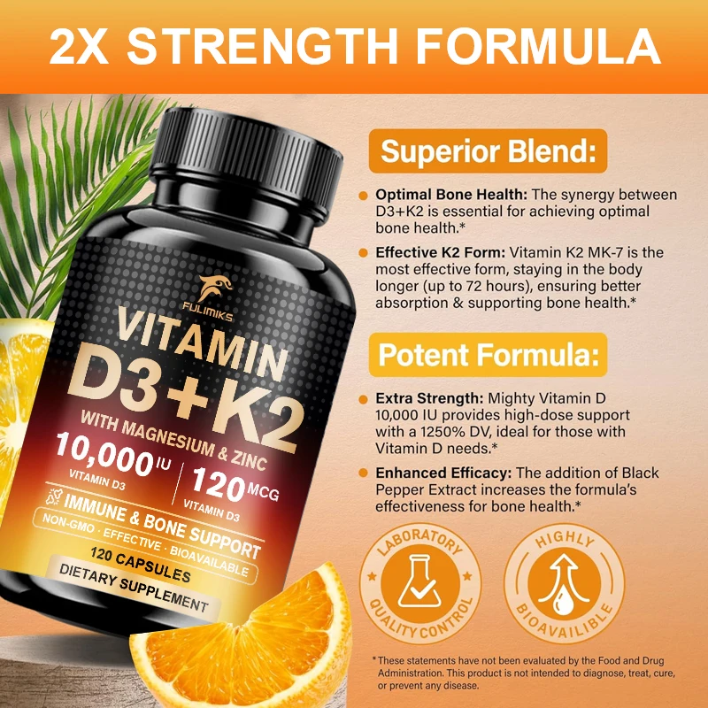 Витамин D3 K2 10000 МЕ с магни – обзор и цена Vitamin D3 K2 Drop