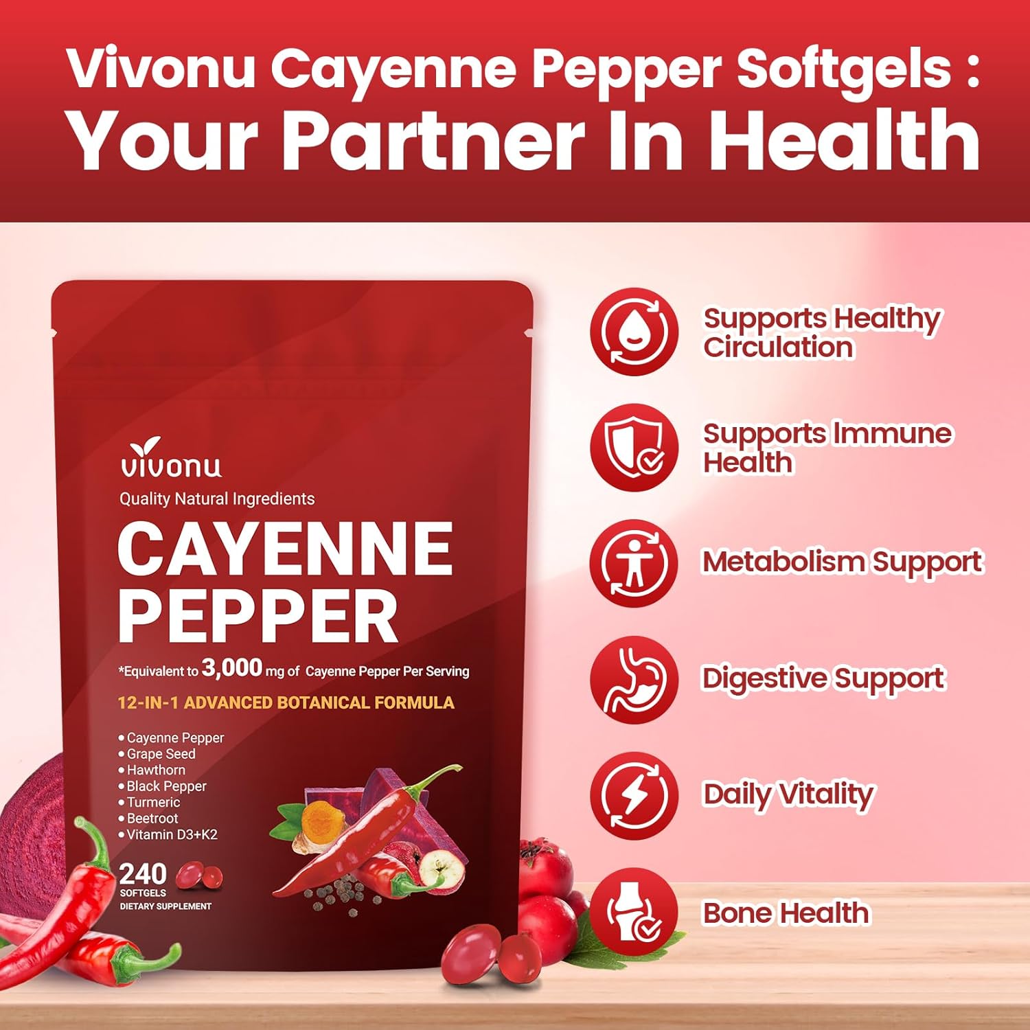 БАД VivoNu Cayenne Pepper Soft – обзор и цена Vitamin D3 K2 Drop